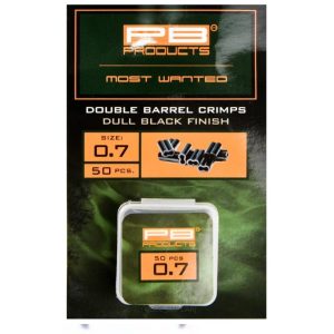 PB PRODUCTS DOUBLE BARREL CRIMPS 0,7 MM 50 UNID. grapas para fluorocarbono 0,50-0,70