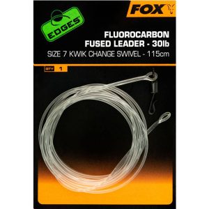 FOX EDGES FLUOROCARBON FUSED LEADERS KWIK CHANGE Size 7