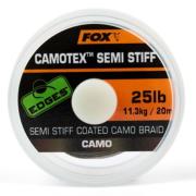 FOX CAMOTEX SEMI STIFF COATED CAMO BRAID 25 LB 20 m (Trenzado suave con recubrimiento semi-rigido)