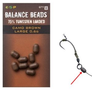 ESP Balance Beads Large Brown peso para montaje ronnie