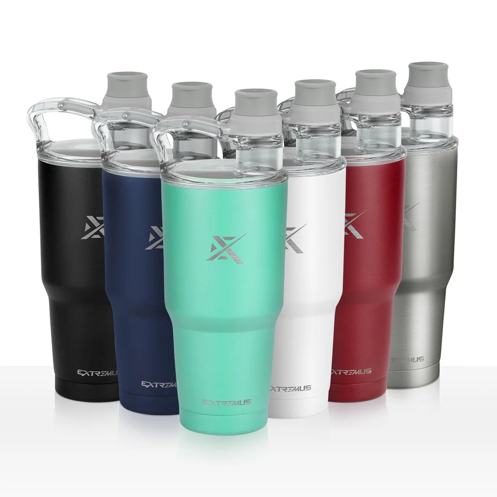 Vaso Extremus Temps de 30oz Insulado - Caliente o Frío con 2 Tapas - Imagen 8