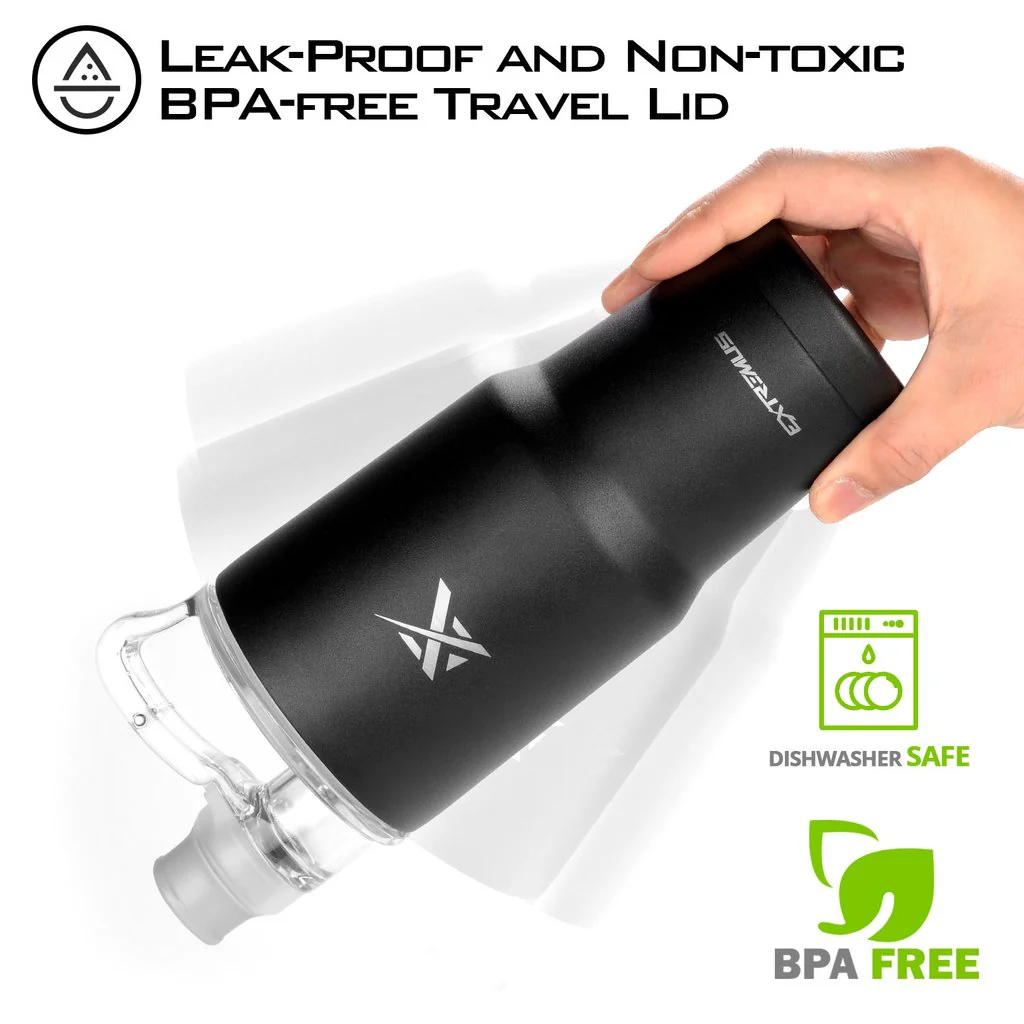 Vaso Extremus Temps de 30oz Insulado - Caliente o Frío con 2 Tapas - Imagen 6