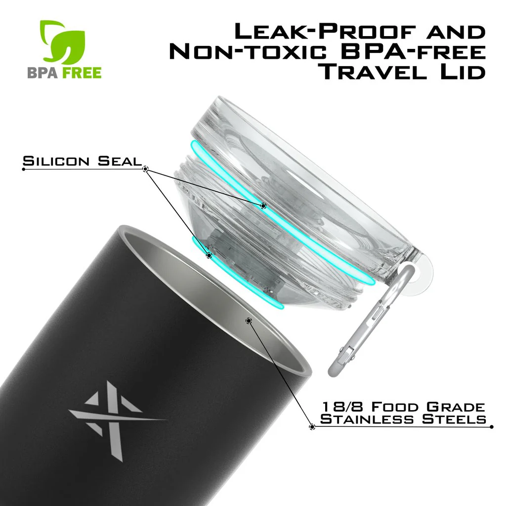 Vaso Extremus Temps de 30oz Insulado - Caliente o Frío con 2 Tapas - Imagen 5