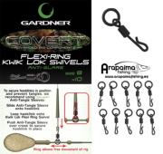 GARDNER FLEXI-RIG KWIK LOK SWIVELS nº 8 (Enganches rapidos de pata larga con anilla)