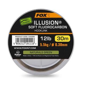 Fox Edges Illusion Soft Fluorocarbon Hooklink 12lb 0.30mm 30m