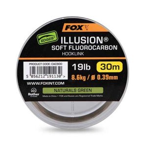 Fox Edges Illusion Soft Fluorocarbon Hooklink 19lb 0.39mm 30m