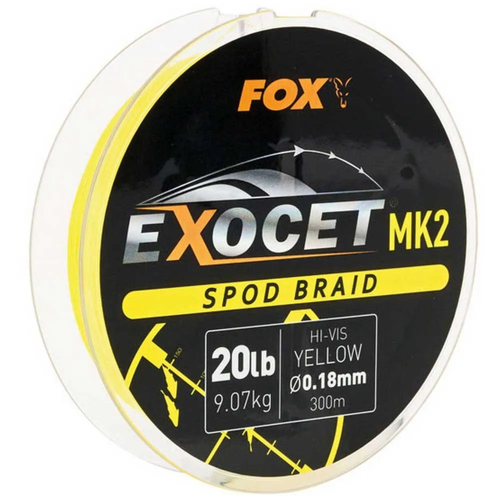 FOX EXOCET MK2 SPOD BRAID 0.18mm 300m Yellow - Imagen 2