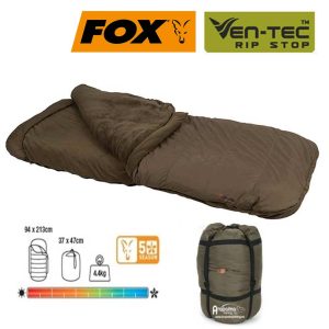 FOX Ventec All Season Sleeping Bag con Capas desmontables