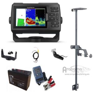 OFERTA PACK: GARMIN STRIKER Vivid 5CV con transductor GT20-TM + Bateria + Cargador+ Soporte barca (elegir opciones)