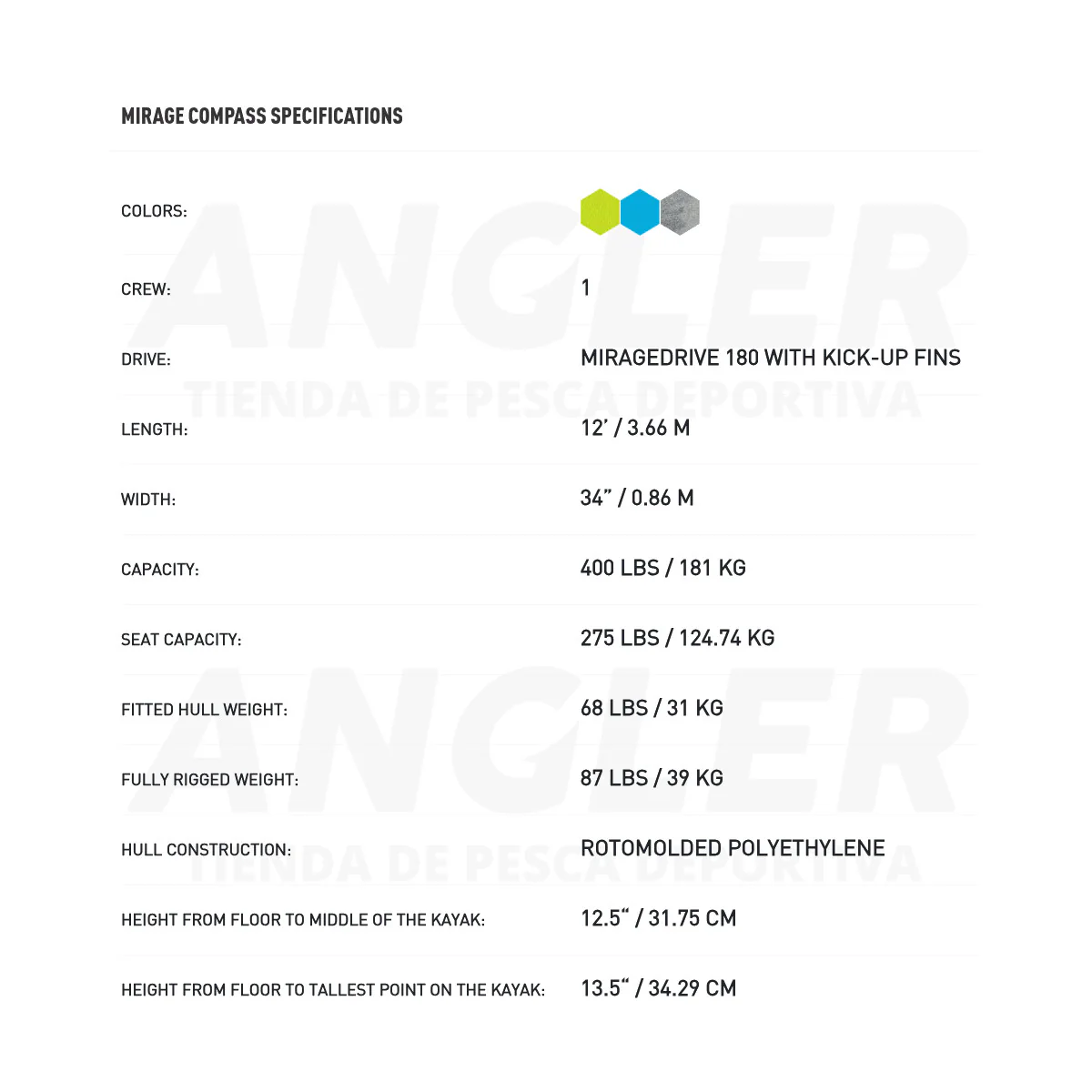Kayak Hobie Mirage Compass con Mirage Drive 180º - Imagen 6
