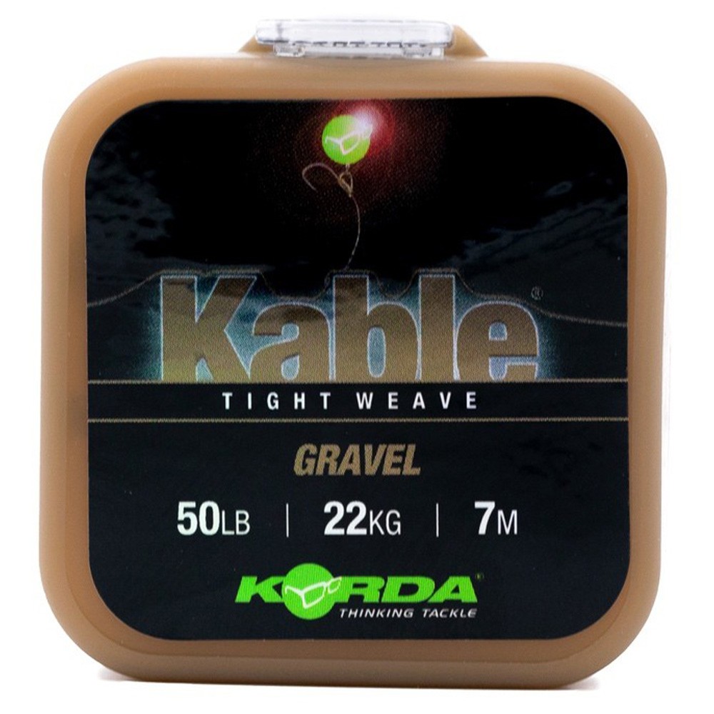 KORDA LEADCORE KABLE TIGHT WEAVE 50 LB GRAVEL 7 m - Imagen 2