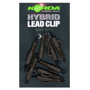 KORDA HYBRID LEAD CLIP WEED 8 unid