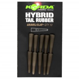KORDA HYBRID TAIL RUBBER GRAVEL CLAY 10 unid