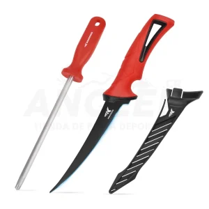 Cuchillo KastKing Intimidator para Filete y Carnada con Afilador - Hoja de 6''