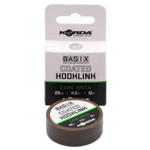 KORDA BASIX COATED HOOKLINK 25lb CAMO GREEN