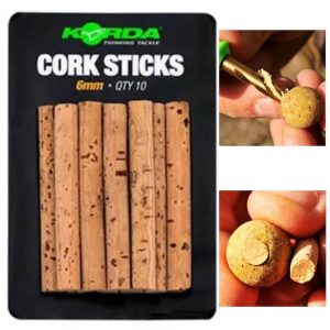 KORDA Cork Sticks 6 mm 10 unid