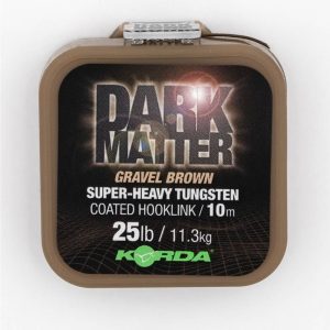 KORDA DARK MATTER TUNGSTEN COATED BRAID 25 Lb GRAVEL BROWN