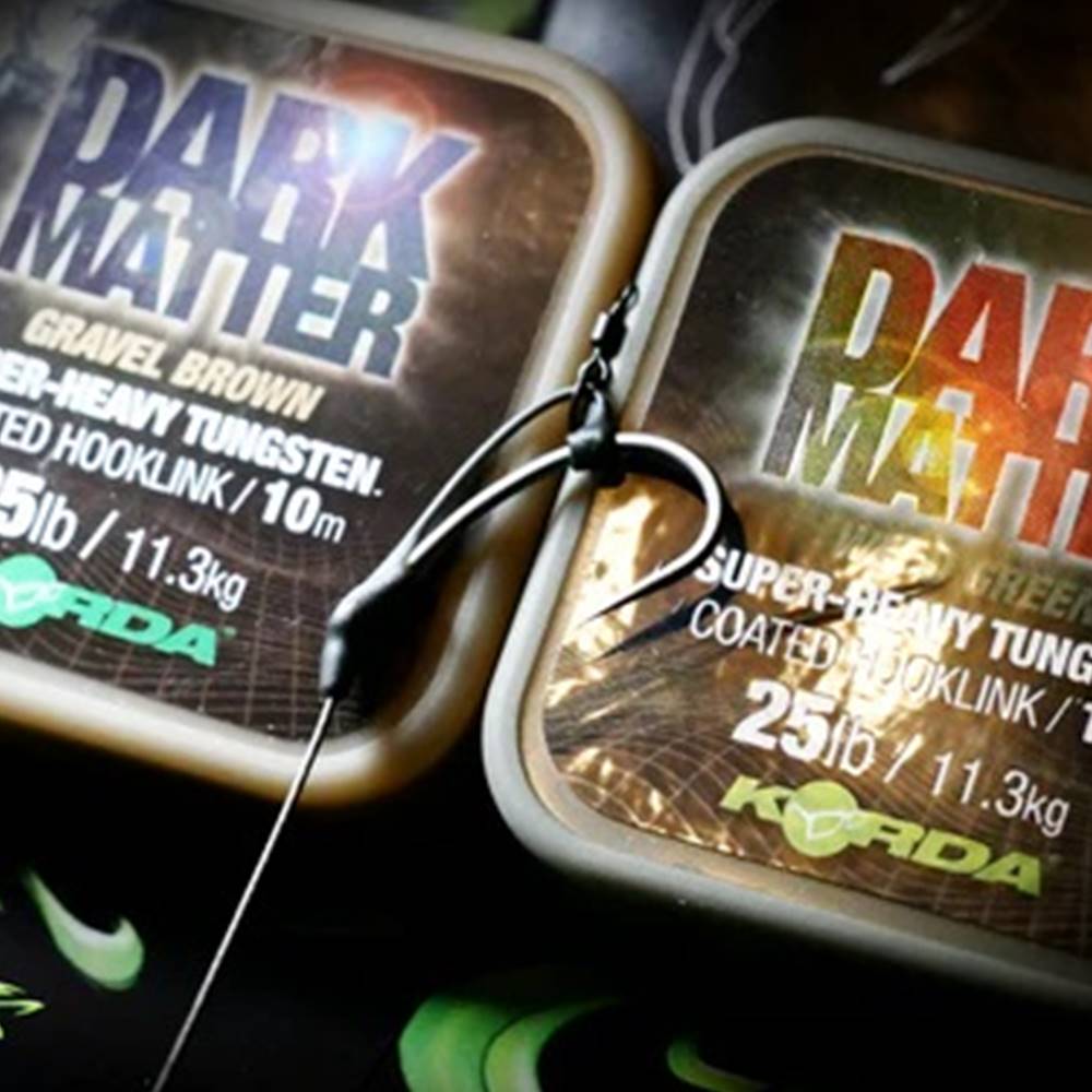 KORDA DARK MATTER TUNGSTEN COATED BRAID 25 Lb WEED GREEN - Imagen 3