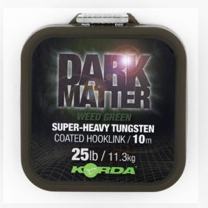 KORDA DARK MATTER TUNGSTEN COATED BRAID 25 Lb WEED GREEN