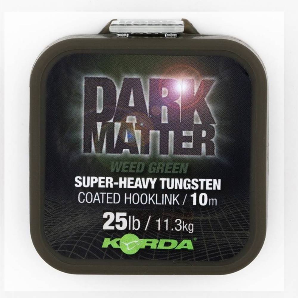 KORDA DARK MATTER TUNGSTEN COATED BRAID 25 Lb WEED GREEN