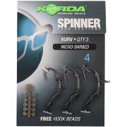 Korda Spinner hook Sections Kurv Shank Nº4 Micro Barbed 3 unid. con topes