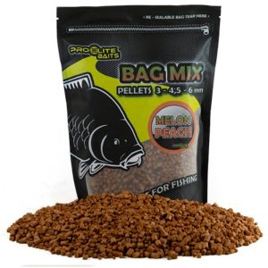 PRO ELITE BAITS MELON PEACH BAG MIX PELLETS 3, 4,5 y 6 mm