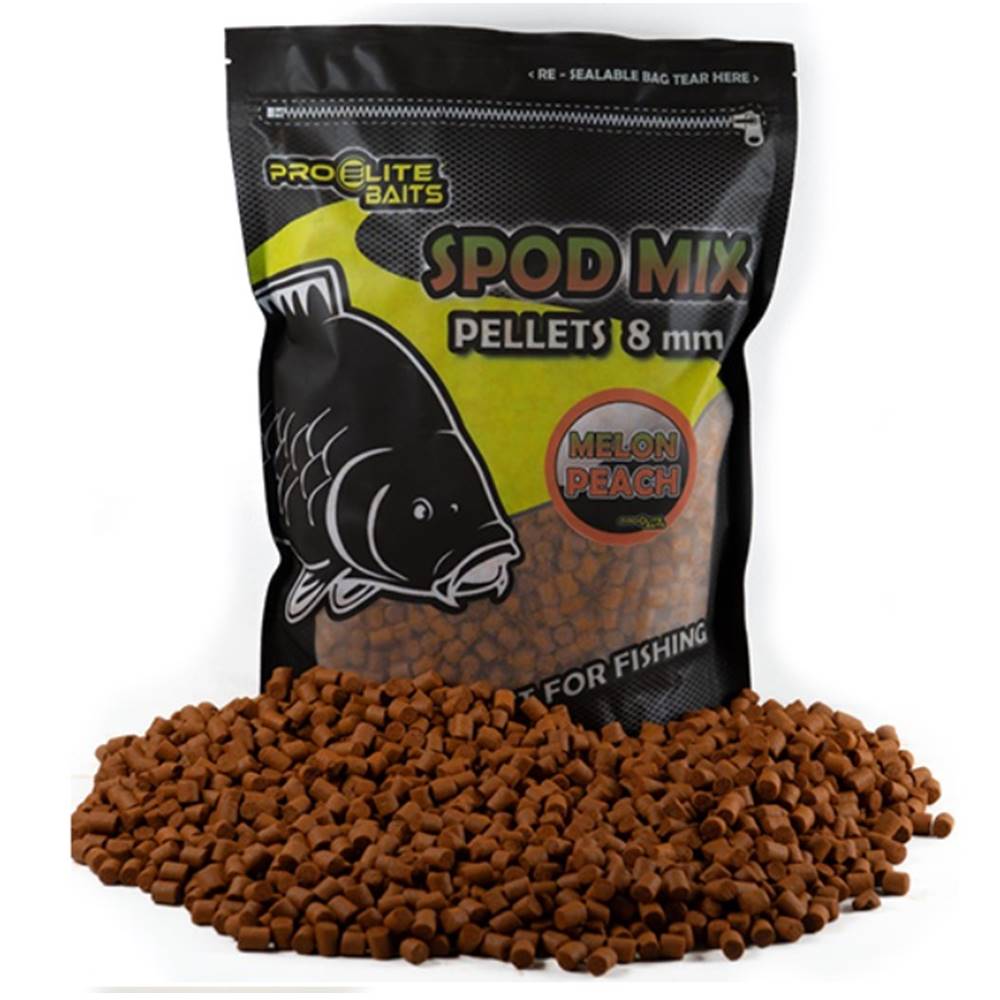PRO ELITE BAITS MELON PEACH SPOD MIX PELLETS 8 mm