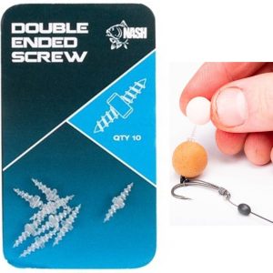 NASH TACKLE DOUBLE ENDED PLASTIC SCREW (Cáncamos dobles para pop ups y flotantes)