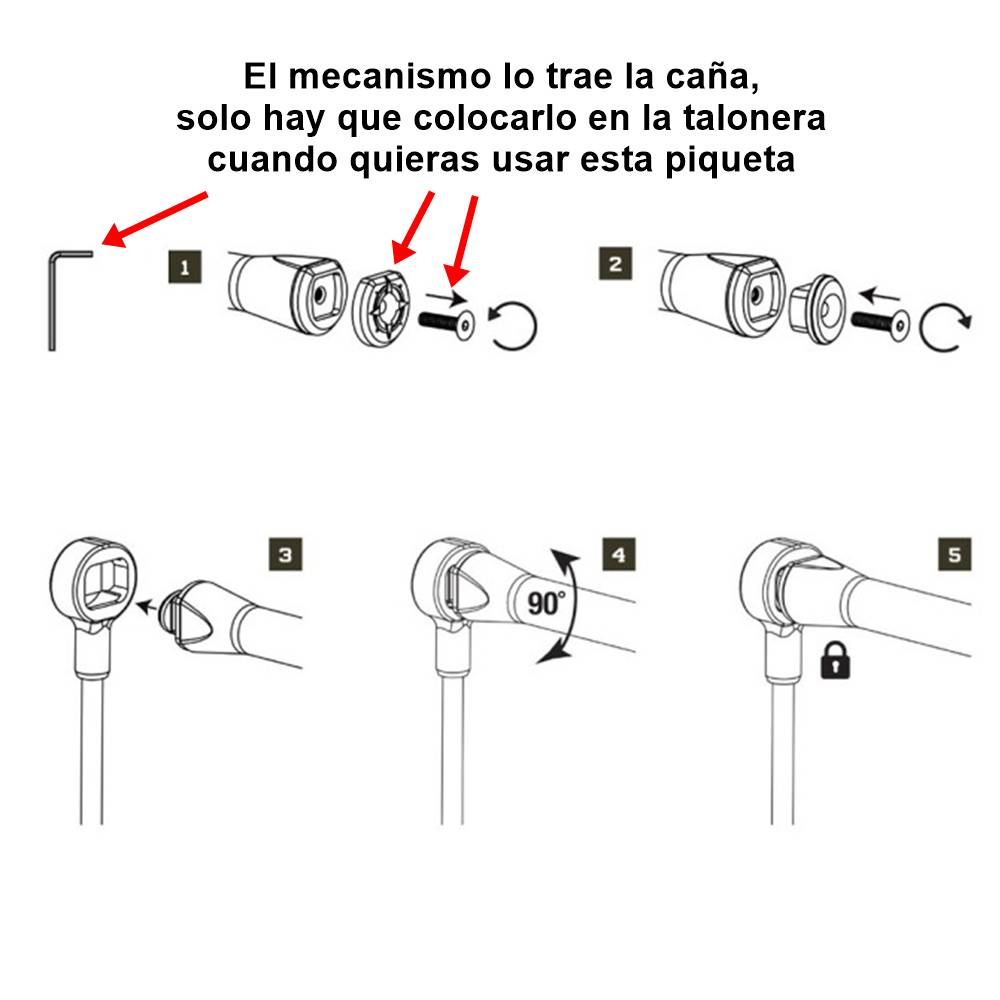 NASH SCOPE BUTT LOCK PEG piqueta con sistema de sujecion para caña Nash Scope - Imagen 3