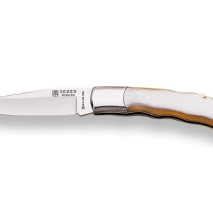 NAVAJA JOKER POINTER CON CACHAS EN ASTA DE TORO HOJA 7, 5 CM