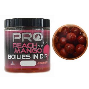 STARBAITS PROBIOTIC PEACH MANGO BOILIES IN DIP 20mm