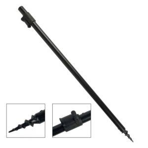 Pica Aluminio Negro con punta roscada 90cm