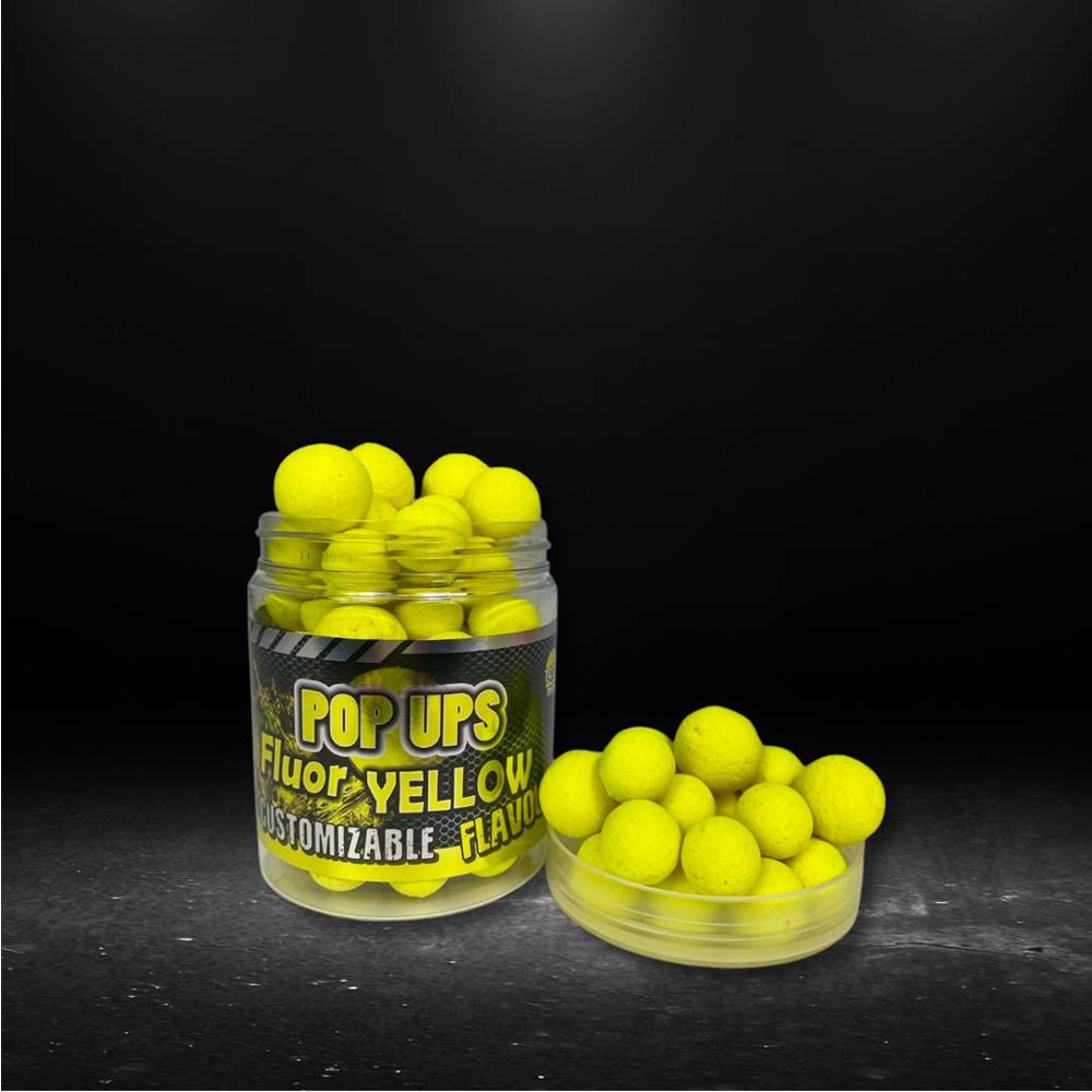 PRO ELITE BAITS POP UPS CUSTOMIZABLE SIN SABOR YELLOW 14/20 mm - Imagen 2