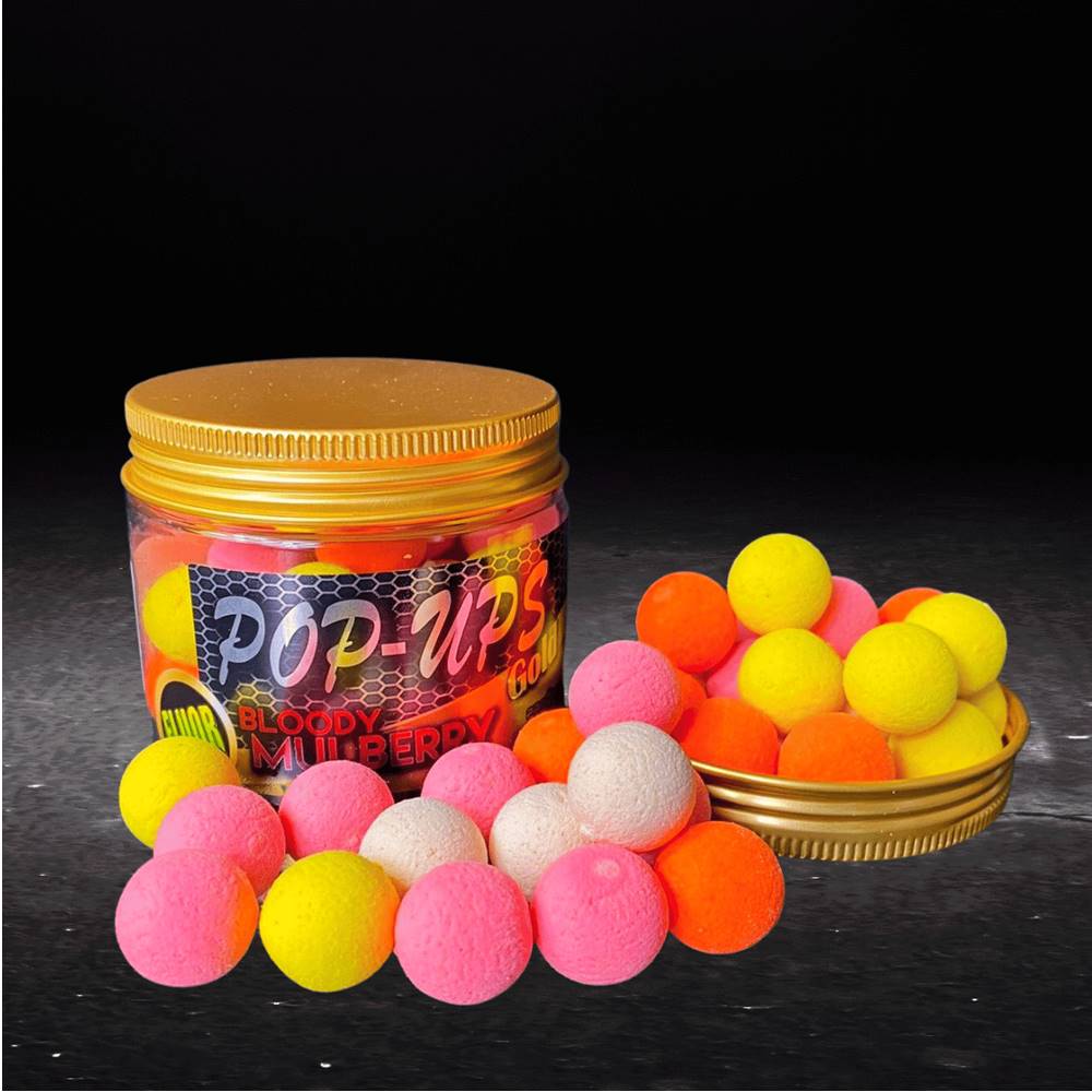 PRO ELITE BAITS GOLD BLOODY MULBERRY Pop Ups Mixed 12 mm - Imagen 2