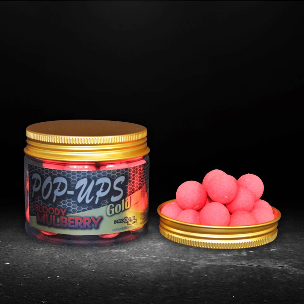 PRO ELITE BAITS GOLD BLOODY MULBERRY Pop Ups Pink 14 mm