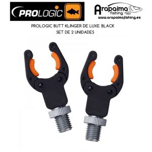 PROLOGIC DELUXE BUTT KLINGER ROD REST BLACK 2 unid agarra cañas negros
