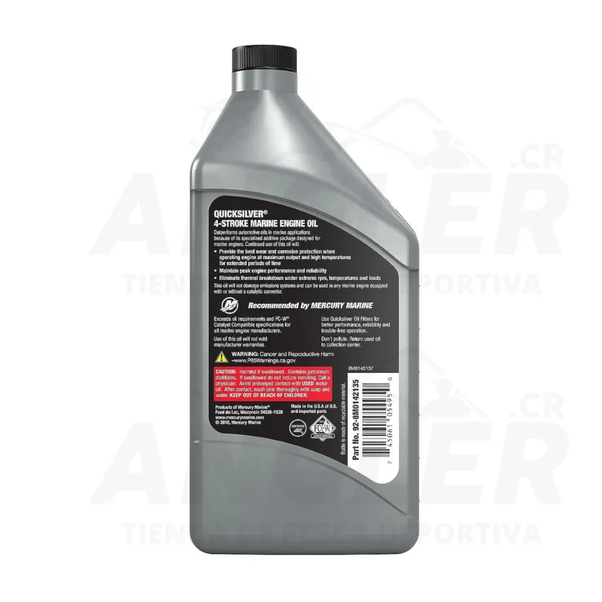 Aceite Quicksilver Marine Synthetic para Motor de 4 Tiempos 10W-30 - Imagen 5