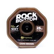 RidgeMonkey Rock Bottom Tungsten Soft Coated Hooklink Camo Brown 25lb