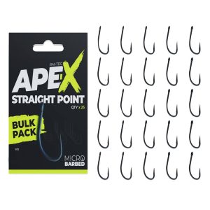 RIDGEMONKEY Anzuelos APE-X STRAIGHT POINT Bulk Pack 25 unid