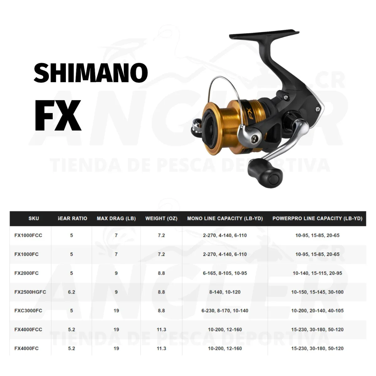 Carrete Shimano FX en Spinning para Agua Fresca y Salada - Imagen 3