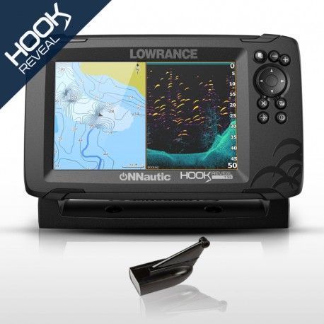 Sonda GPS Plotter Lowrance HOOK Reveal 7 HDI 50/200/Downscan 600w