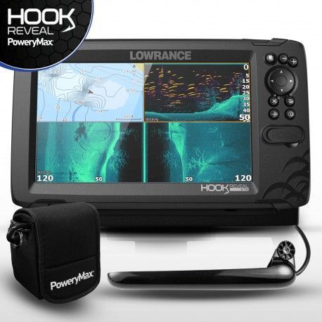 Sonda GPS Plotter Lowrance HOOK Reveal 9 Tripleshot PoweryMax Ready