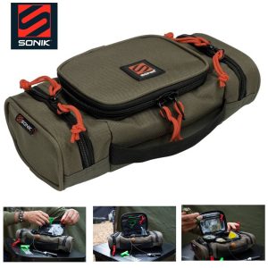 Sonik Tackle Pouch Bolso de aparejos multiseccion