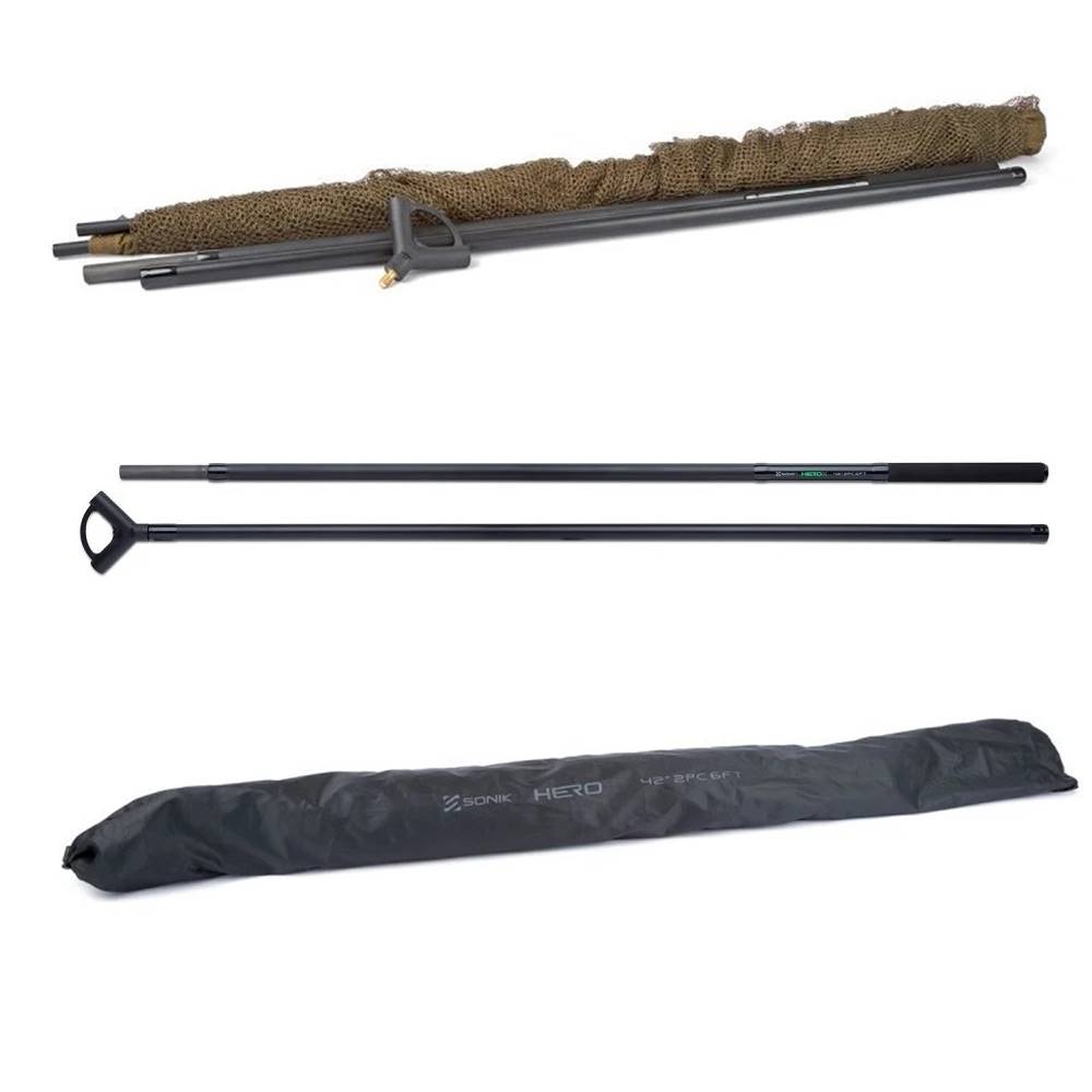 SONIK HEROX LANDING NET 42″ 2 pcs Sacadera completa mango 8ft - Imagen 4