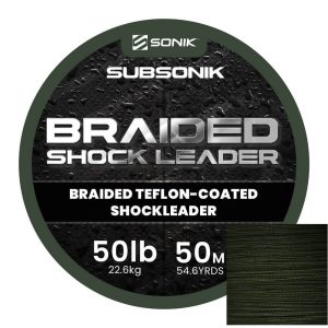 Sonik Braided Shock Leader 50lb 50m Trenzado para anzuelar