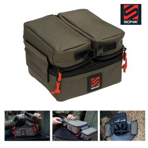 Sonik Foldout Tackle Pouch Bolso de aparejos multiseccion