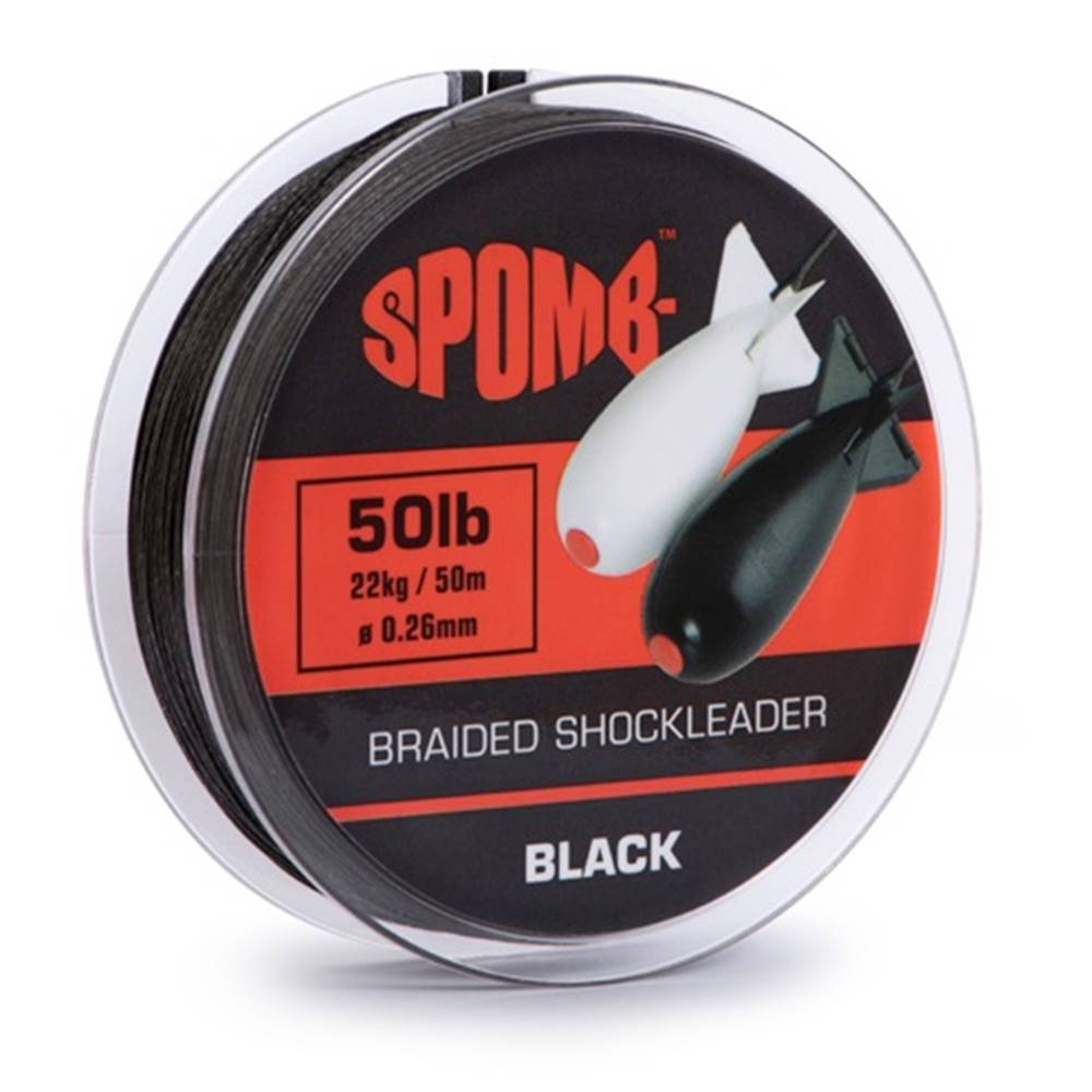 Spomb Braided leader 0,26 mm 22kg / 50lb Black