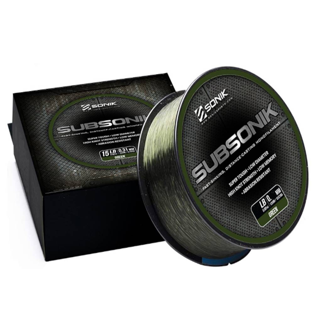 SONIK SUBSONIK GREEN 0,38 mm 22 Lb 1200m monofilamento - Imagen 2