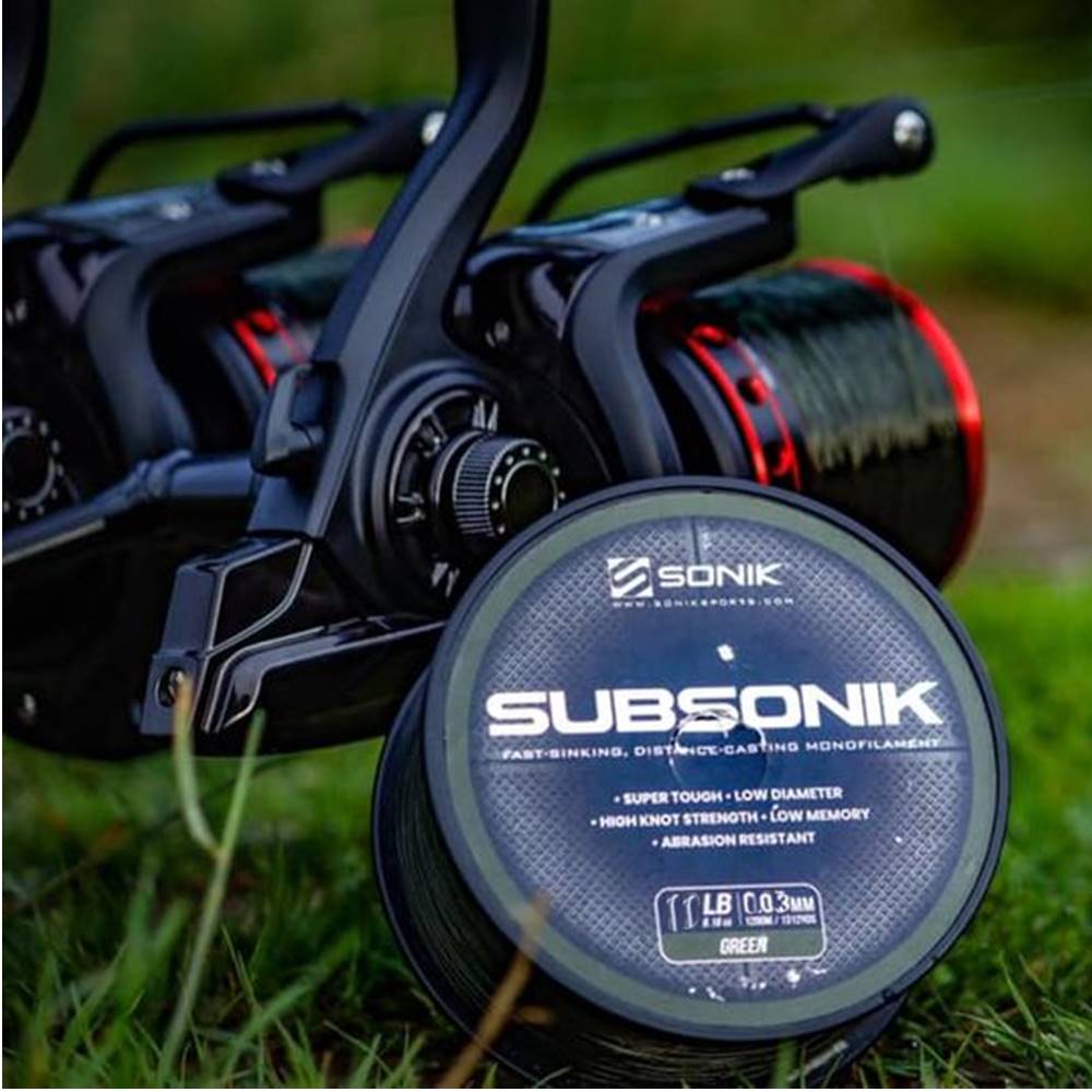 SONIK SUBSONIK GREEN 0,38 mm 22 Lb 1200m monofilamento - Imagen 3