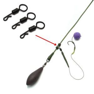 TRYBION TACKLE QC HELICOPTER SWIVEL emerillones de ojal grande con enganche rapido para montaje helicoptero